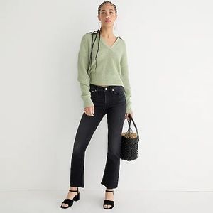 J.Crew 9” demi-boot crop Jean in charcoal wash